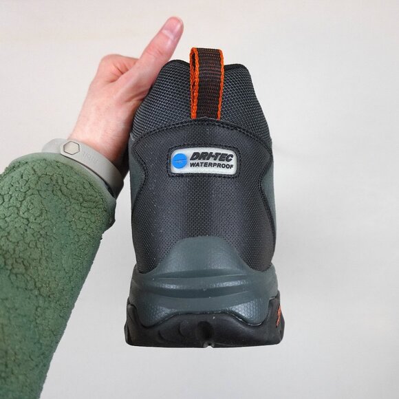 Men's Hi-Tec "Mesa Ravus Mid Hiker" Boots in Charcoal/Dark Grey/Burnt Orange - Picture 4 of 11